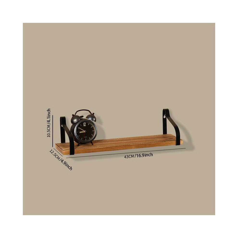 1Pc Wall Mounted Floating Shelf Rustic Storage Shelf Wood Organizer Shelves For Bedroom Living Room Bathroom Office Etc 885675872967