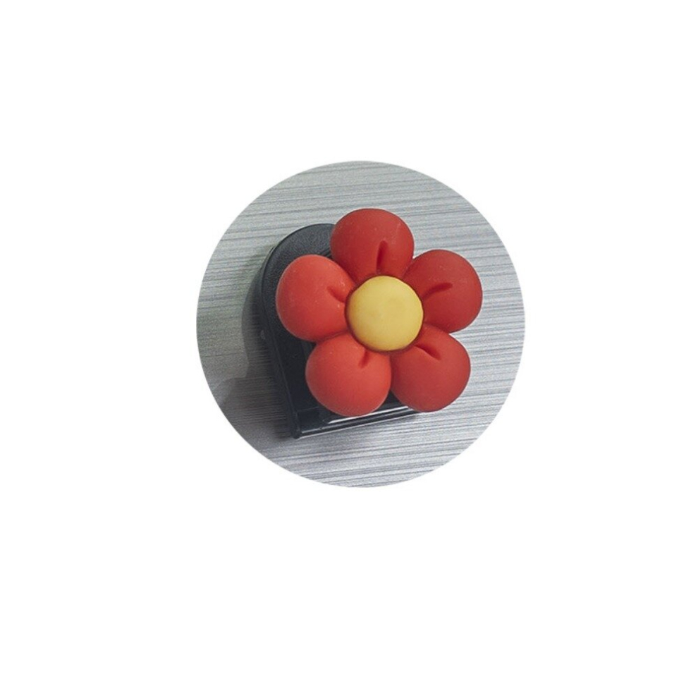 1Pc Red Flowers Car Hook Car Front Hanging Storage Hook Multifunctional Car Interior Decoration Hook Red,Multicoloured 885675873674