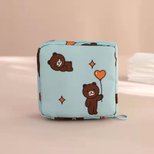 1pc Cartoon Sanitary Napkin Storage Bag Portable Large Capacity Student Portable Sanitary Pad Storage Bag 4 7 4 7