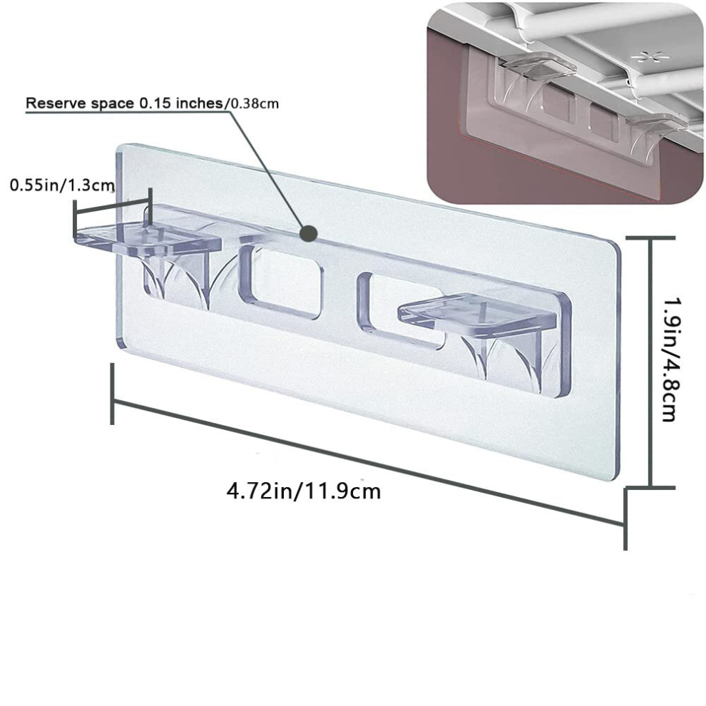 4 10Pcs Punch Adhesive Shelf Bracket Shelf Pegs Shelf Clip For Cabinet Book Shelves 11 9X4 4 72X1 9In 885675874022