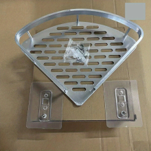 1pc Bathroom Storage Rack Space Aluminum Corner Storage Shelves Punching Triangle Bathroom Supplies Organizer Wall Mounted Household Multifunctional S