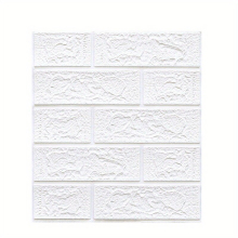 10pcs DIY 3D Wallpaper Foaming Cotton Self Adhesive Waterproof And Mildew Proof Living Room Bathroom Kitchen Decoration