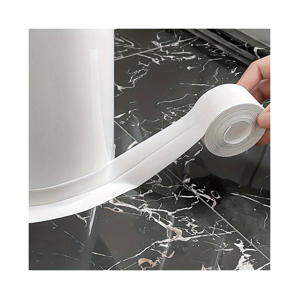 1 Roll Waterproof Bathroom Adhesive Tape For Corner Lines Seams And Sink Joints Moisture Proof And Mildew Proof 885675865068
