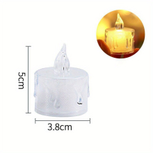 1pc Large Medium Small Size Simulation Electronic Candle Light Led Luminous Candle Smokeless Small Tea Candle Night Light Christmas Halloween Year Pro