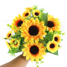 1pc Vibrant Sunflower Bouquet Perfect for Home Wedding Office and Party Decorations