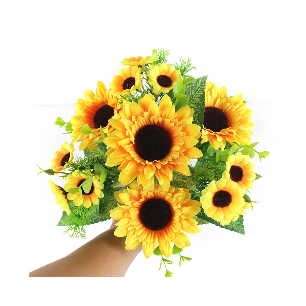 1pc Vibrant Sunflower Bouquet Perfect for Home Wedding Office and Party Decorations-image-OPC-PCP52HY-NEW