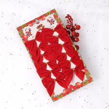 12pcs Mini Bow Christmas Tree Accessories Perfect For Wedding Bouquets Gift Packaging Cake Decor And More