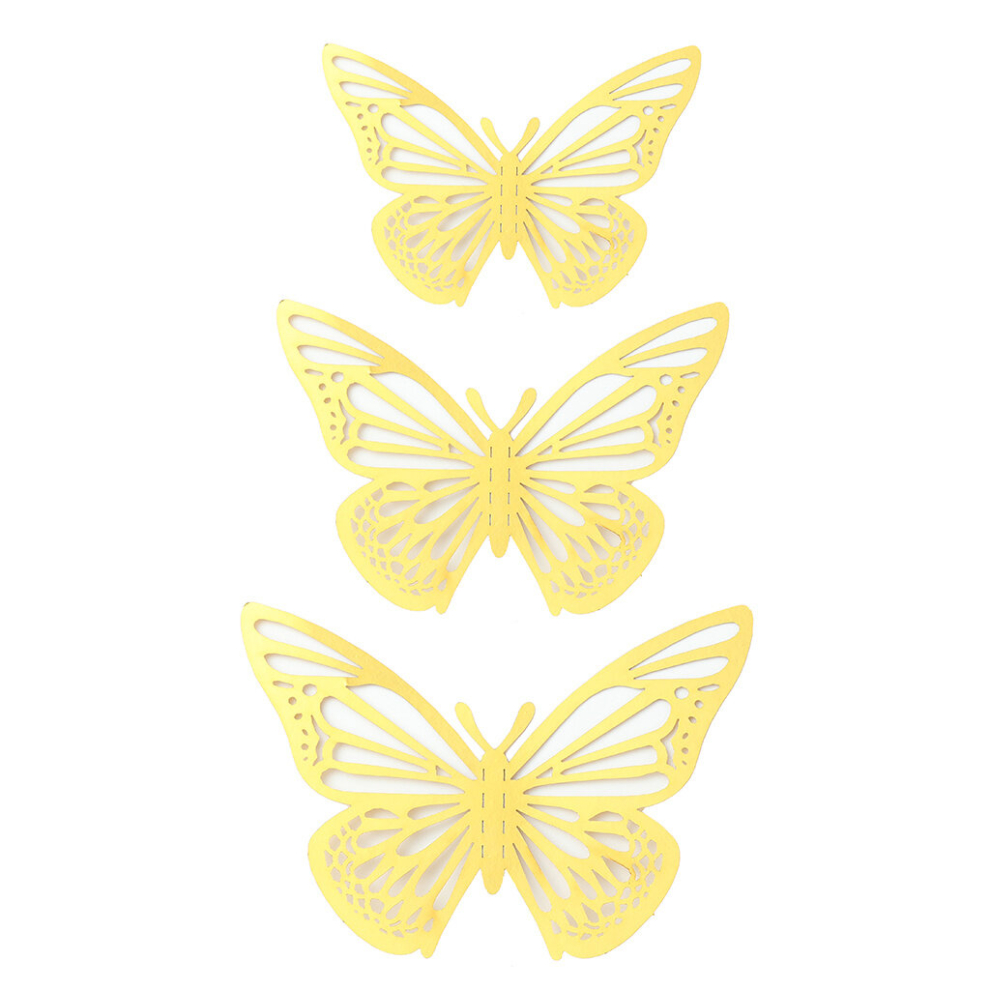 12pcs Rose 3D Butterfly Wall Stickers Perfect for Home Nursery Classroom & Kids Bedroom Decor