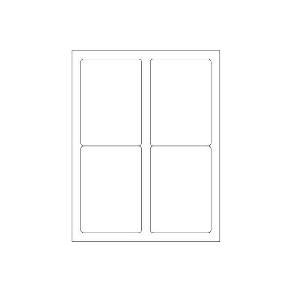 Photos - Other Office Equipment OfficeSpace 3.5 x 5 in. White Rectangle Laser Labels& Master Case - Pack of 4000 OF2821287 