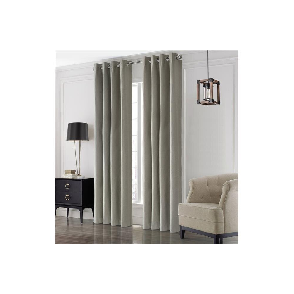 52 x 95 in. Edison Grommet Curtain Panel Window Dressing, Light Grey-image-OPC-PCP5B9Z-NEW