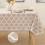1pc Moroccan Rectangular Tablecloth Waterproof Vinyl Tablecloth With Flannel Backing Suitable For Rectangular Tables Wipeable Spill proof Plastic Tabl 1