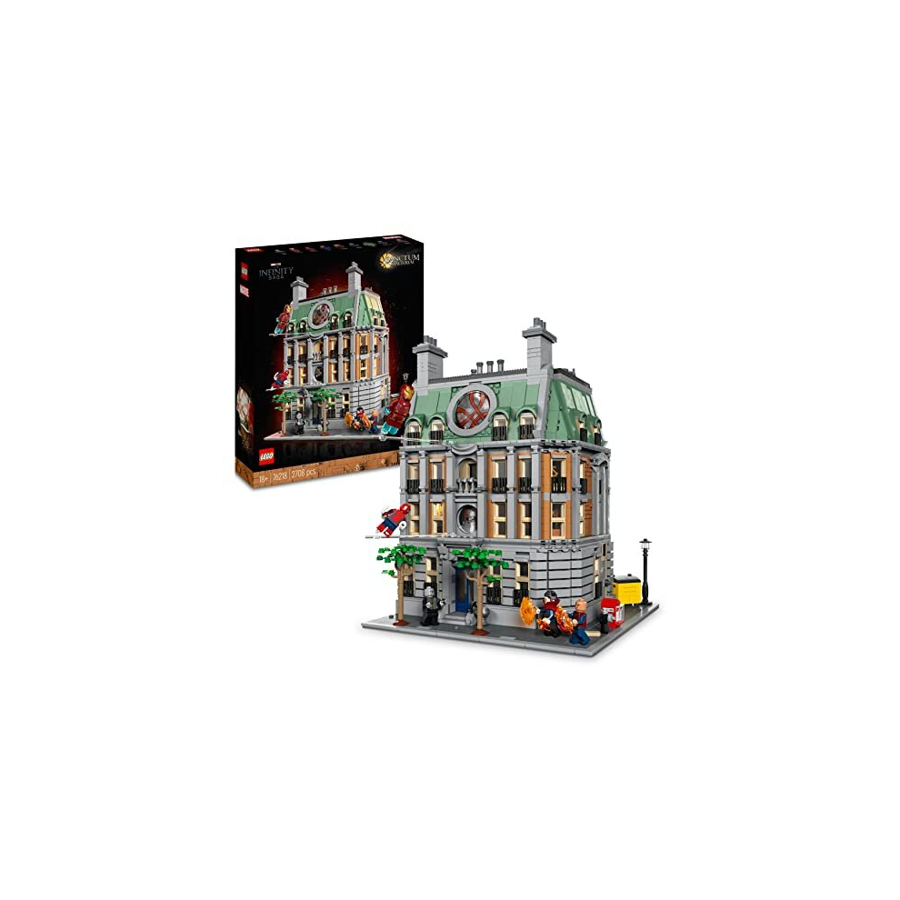 LEGO 76218 Marvel Sanctum Sanctorum, 3-Storey Modular Building Set, With Doctor Strange And Iron Man Minifigures, Infinity Saga Collectible