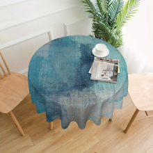 1pc Abstract Modern Art Round Tablecloth Household Waterproof proof Washable Table Cover For Picnics Camping Weddings Birthday Parties Restaurants And