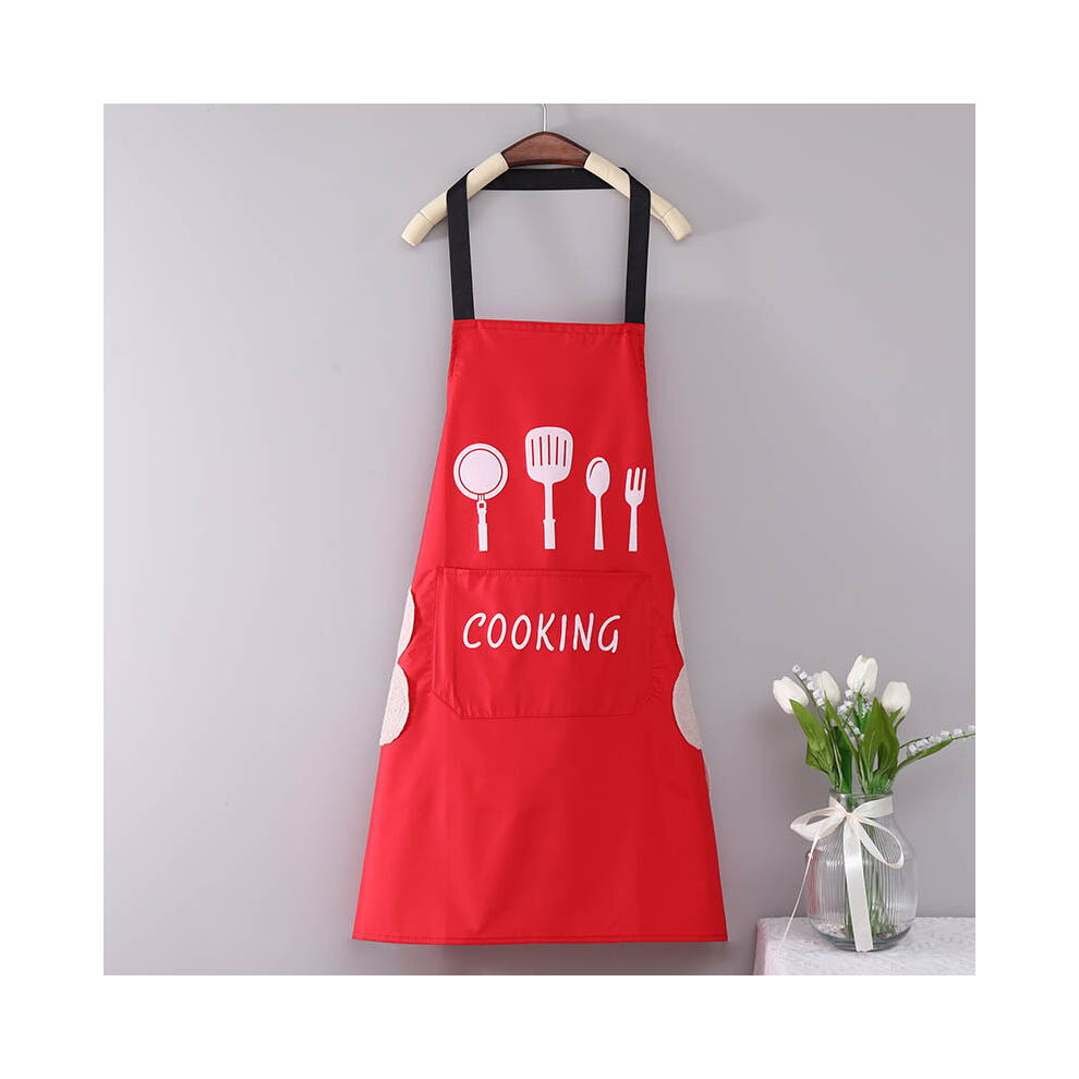 1pc Cooking Aprons Adjustable Soft Bib Apron With Big Pocket Waterproof Apron For Cooking Baking Chef Kitchen Supplies