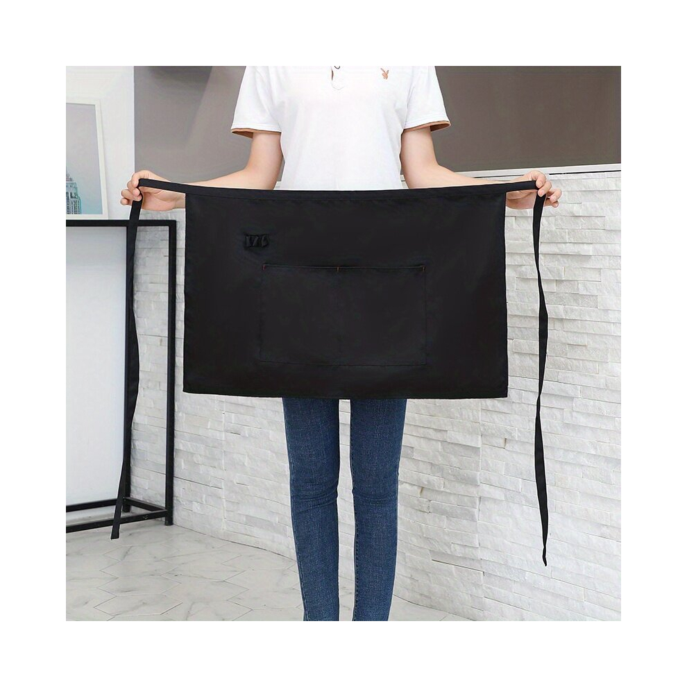 1Pc Stylish Half Waist Apron With Pockets For Home Kitchen Pub Cafe And Restaurant Waiters And Waitresses From Durable Polyester Material 885675988231