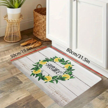 1pc Lemon Printed Floor Mat Soft Laundry Room Rug Long Oriental Hallway Rug Extra Runner Kitchen Mat Soft Non Slip Machine Washable Stair Carpet Runne