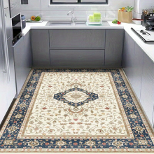 1pc Boho Area Rugs Persian Distressed Entry Throw Rug Washable Non Slip Low Pile Carpet Low Pile Indoor Rugs For Living Room Bedroom Dining Table Entr