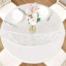 1pc Vinyl Round Tablecloth Waterproof And proof Tablecover Rectangle Style Table Cloth For Picnic Or Holiday Party Home Decor