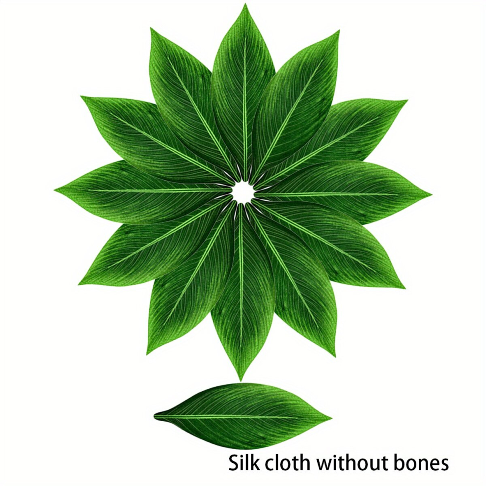 10pcs Polyester Placemats Simulated Boneless Turtle Leaf Artificial Palm Leaves Hawaiian Tropical Table Mats Room Decoration Dining Table Decor-image-OPC-PCP5JSD-NEW