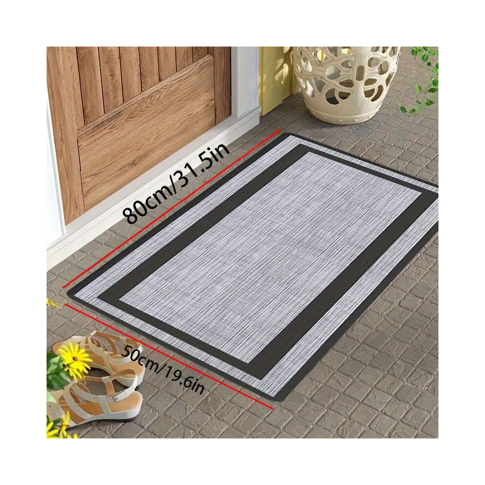 1pc Grey Geometric Graphic Floor Mat Soft Laundry Room Rug Long Oriental Hallway Rug Extra Runner Kitchen Mat Soft Non Slip Machine Washable Stair Car-image-OPC-PCP5KCM-NEW