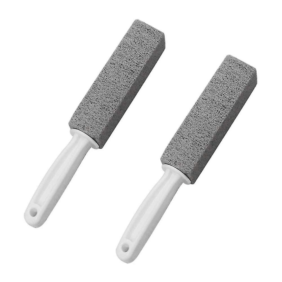 2-Piece Pumice Cleaning Stone Set with Handle for Toilet Bowls, Tiles & Grills – Eco-Friendly, Non-Toxic & Hand-Safe