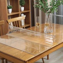 1pc Waterproof PVC Tablecloth Soft and Transparent Cover for Furniture Protection