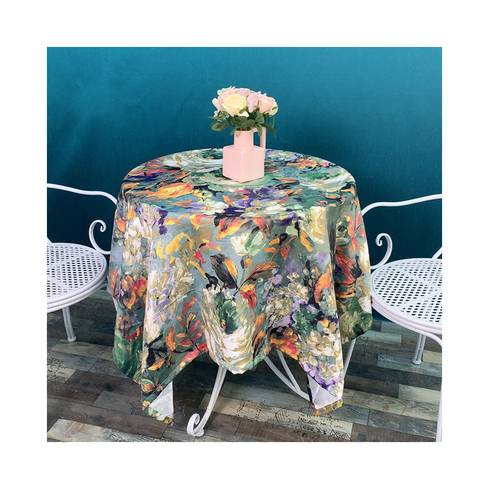 1pc Vintage Flower Tablecloth Stain Resistant Waterproof proof Washable Perfect for Picnics Camping Weddings Birthday Parties Thanksgiving Restaurant-image-OPC-PCP5GZW-NEW