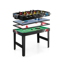 125 cm Game Table 4-in-1 Football Pool Billiards Air Hockey Table Tennis