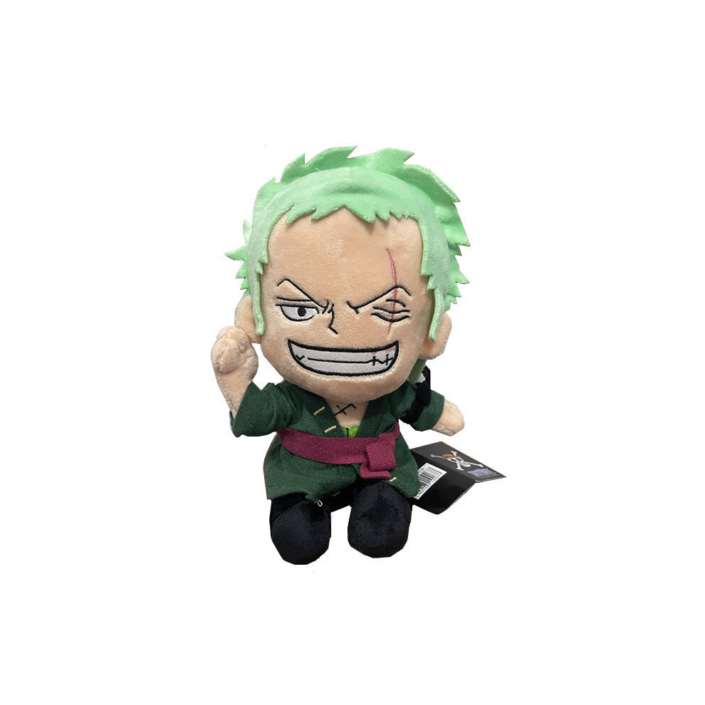 (25CM Zoro) Original 12-25cm One Piece Anime Figure Zoro Luffy Chopper Plush Toys