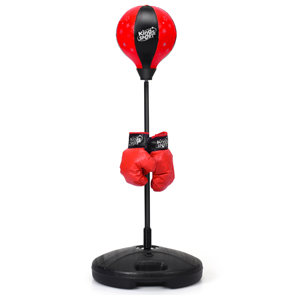 Kids Boxing Set Punch Bag Ball Kit w/Gloves Height Adjustable & Stand