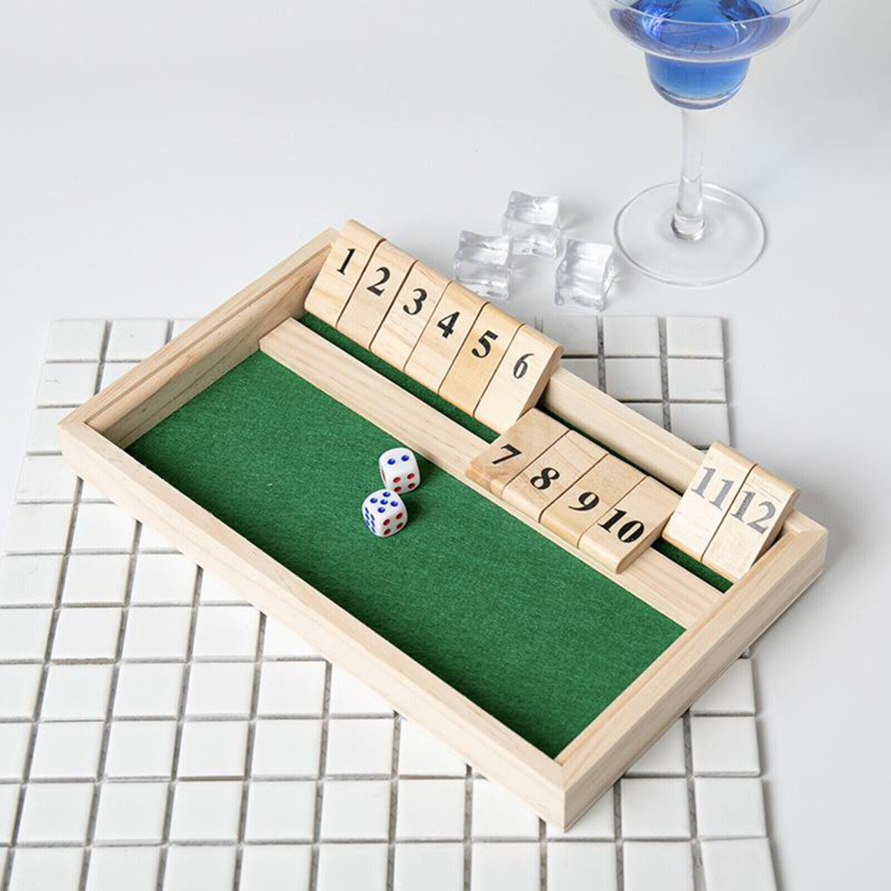 Close The Box Game, Shut Box Dice Game Family Traditional Game Dice Toy