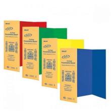 Bazic   36" X 48" Assorted Color Tri-Fold Corrugated Presentation Board   Pack of 24