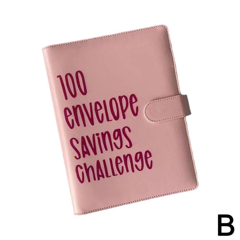 (  Pink) 100 Envelope Challenge Binder Easy and Fun Way to Save $5,050 Savings Challenge-