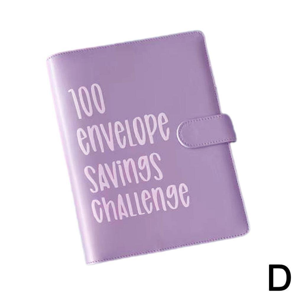 (  Purple) 100 Envelope Challenge Binder Easy and Fun Way to Save $5,050 Savings Challenge-