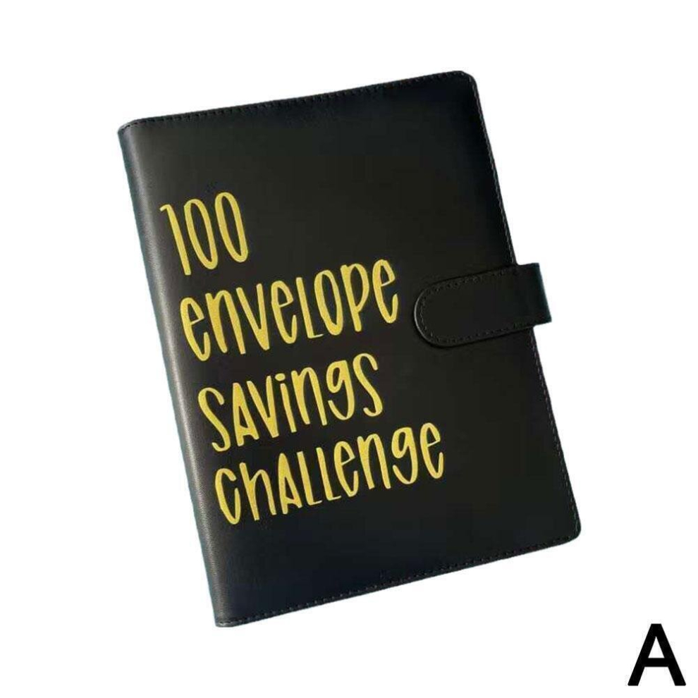 (  Black) 100 Envelope Challenge Binder Easy and Fun Way to Save $5,050 Savings Challenge-