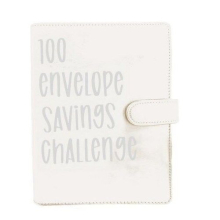 ( White) 100 Envelope Challenge Binder Easy and Fun Way to Save $5,050 Savings Challenge-