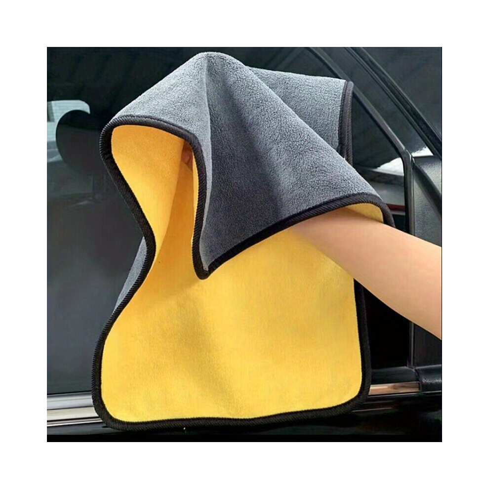 2Pcs Absorbent Microfiber Car Wash Towels Thickened Cleaning Cloths For Deep Cleaning And Drying 885676064583