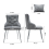 Living And Home Grey Velvet Tufted Dining Chair with Cushion 5