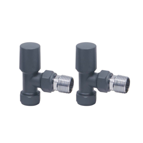 NES Home Nes Home Modern Angled Radiator Valves Anthracite