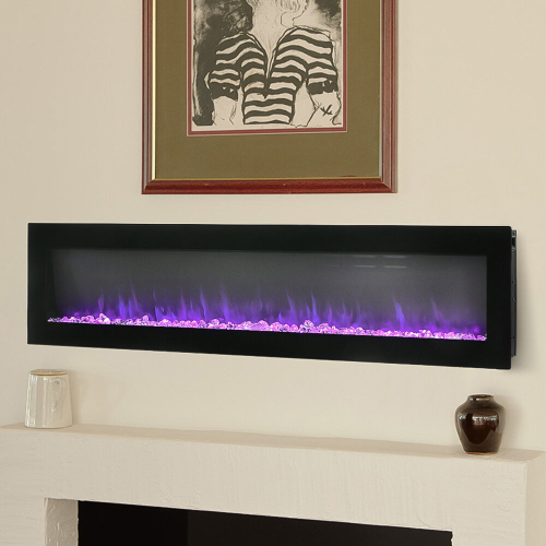 Living And Home 50 Inch Wall Mounted Freestanding Electric Fireplace 1