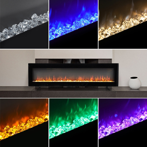 Living And Home 50 Inch Wall Mounted Freestanding Electric Fireplace 2