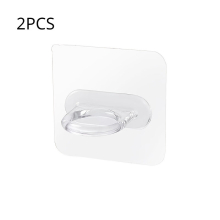 2pcs Annular Transparent Hook Curtain Rod Bracket Self Adhesive Curtain Rod Holder Curtain Rod Clamp Hook Punch Curtain Rod Hook Towel Rod Hook Bathro