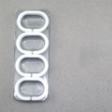 12pcs C Shaped Curtain Rings with Single Hook Strong and Durable Plastic Hooks for Shower Curtains and Multiple Sizes
