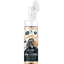 Bugalugs Dog Paw Cleaner No Rinse Foam Cat & Dog shampoo with Silicone Brush Head, waterless grooming products. Travel friendly (Oatmeal)