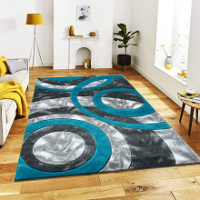 (50x80cm, Teal) Modern Large Rugs For Living Room Bedroom Carpet Hallway Runner Rug Floor Mats