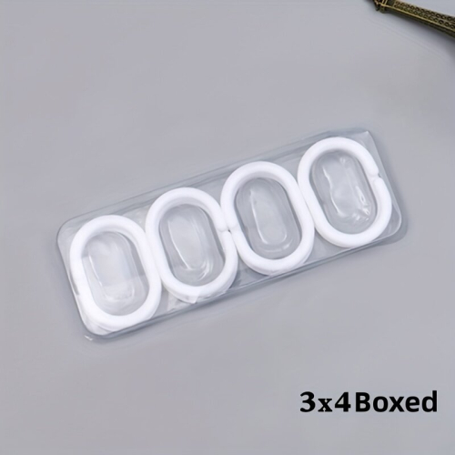 12pcs C shaped Curtain Ring Single Hook Shower Curtain Ring Plastic Hook Curtain Accessories Thickened Coarse Ring Shape 1