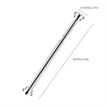 1pc Tension Shower Curtain Rod Adjustable Stainless Spring Tension Rod Bathroom Anti Slip Curtain Rod