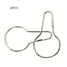 20PCS Shower Curtain Rings For Bathroom Shower Rod Metal Shower Curtain Rings Practical Reusable Shower Curtain Hangers For Bathroom Bedroom Accessori