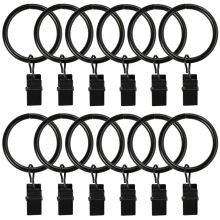 12pcs Decorative Curtain Rings with Clips Durable Metal Drapery Rings for Easy Installation and Stylish Decor 1 26 Inch Interior Diameter