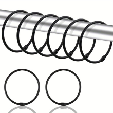 12pcs Curtain Rings 50 Mm Round Rings Curtain Clips Shower Curtain Metal Clips For Curtains And Curtain Rods